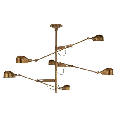 Alan Mizrahi Art Deco Mila Triple Arm Chandelier