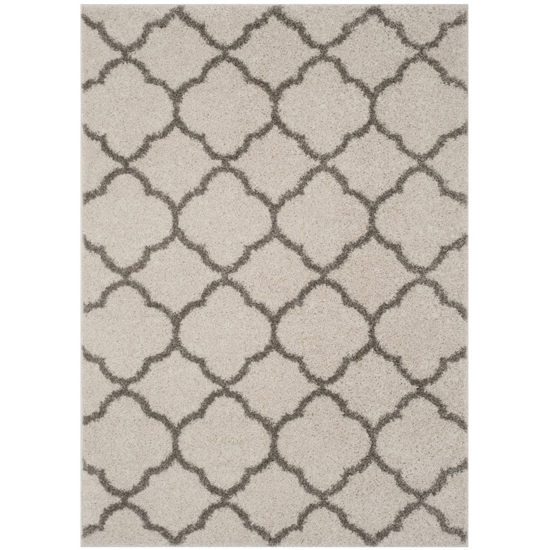 Helsel Shag Performance Geometric Rug, Rectangle 4' x 6'