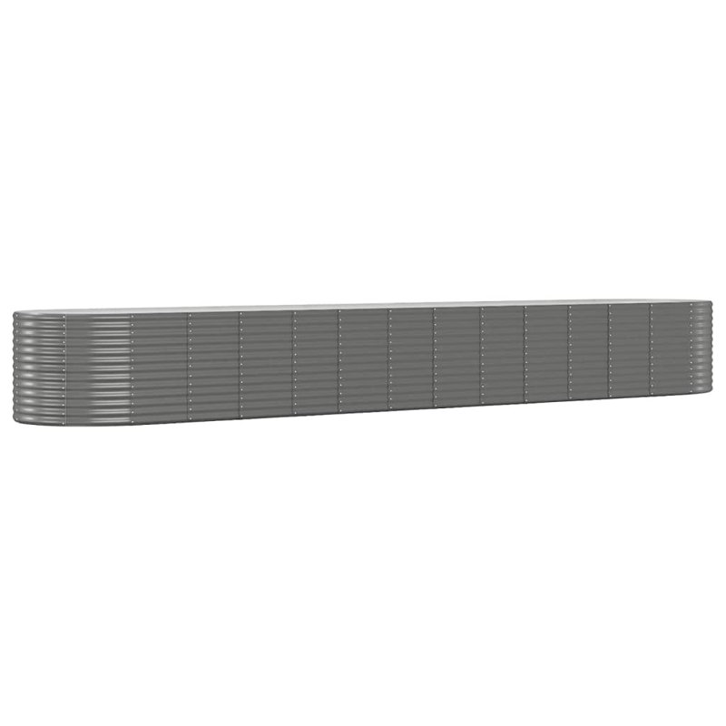 Catalapa Metal Raised Garden Bed, 14.2" H x 199.6" W x 39.4" D, Gray