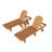 Vinnie 77.6" Long Outdoor All-Weather Poly Reclining Chaise Lounge Set-615281969