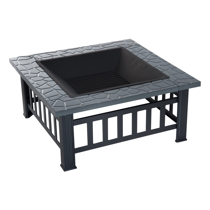 Harter Square Steel Wood Burning Smokeless Fire Pit