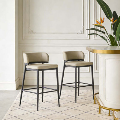Metal and Leathaire Barstool