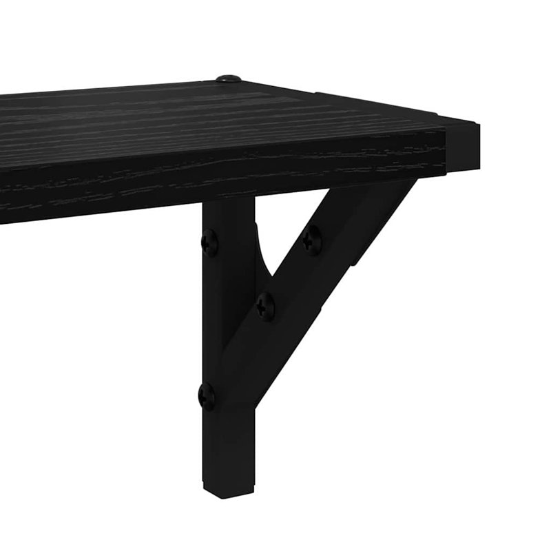 Floating Shelf, 15.5cm H x 60cm W x 15cm D, Black Oak