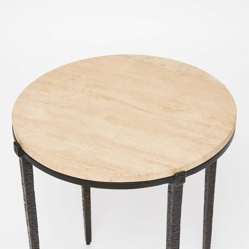 Como Marble End Table, 22" H x 20" W x 20" D, Dusk