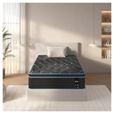 10 Inch Twin Size Hybrid Mattress, Medium Firm with Individually Pocketed Innerspring and CertiPUR-US Certified Memory Foam for Pressure Relief