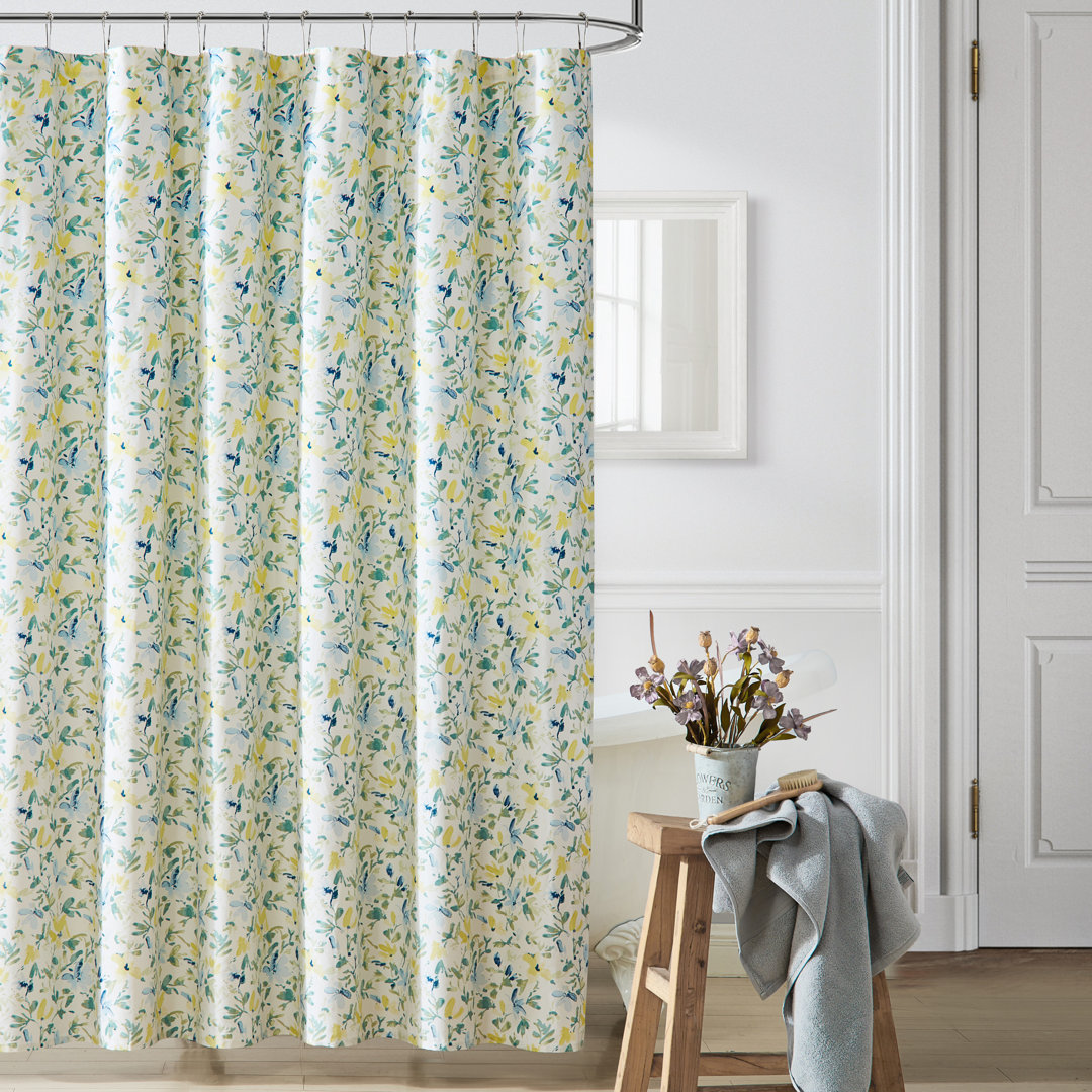 Laura Ashley Nora Cotton Floral Single Shower Curtain Laura Ashley