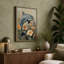 Leaping Dolphin with Poppies Coastal 1 Piece Wrapped Canvas Wall Art-1472663922-1472663929