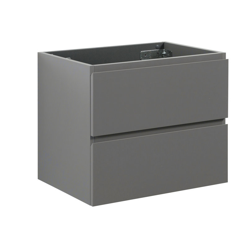 Alice-24W-105, armoire murale SANS lavabo, avec deux tiroirs, Gris