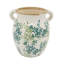 8.9X7.5X9.6" Floral Twin-Handle Vase