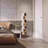 White + Nut-brown Iron Free form Floor Lamps