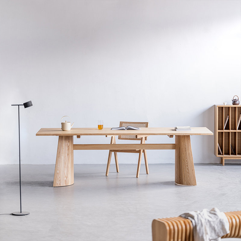 Table de salle à manger Burlywood, H 29,53 po x L 94,49 po x l 35,43 po