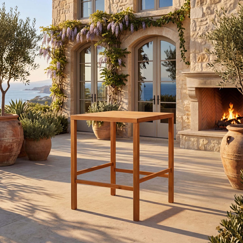 41.14"H Acacia Solid Wood Outdoor Dining Table