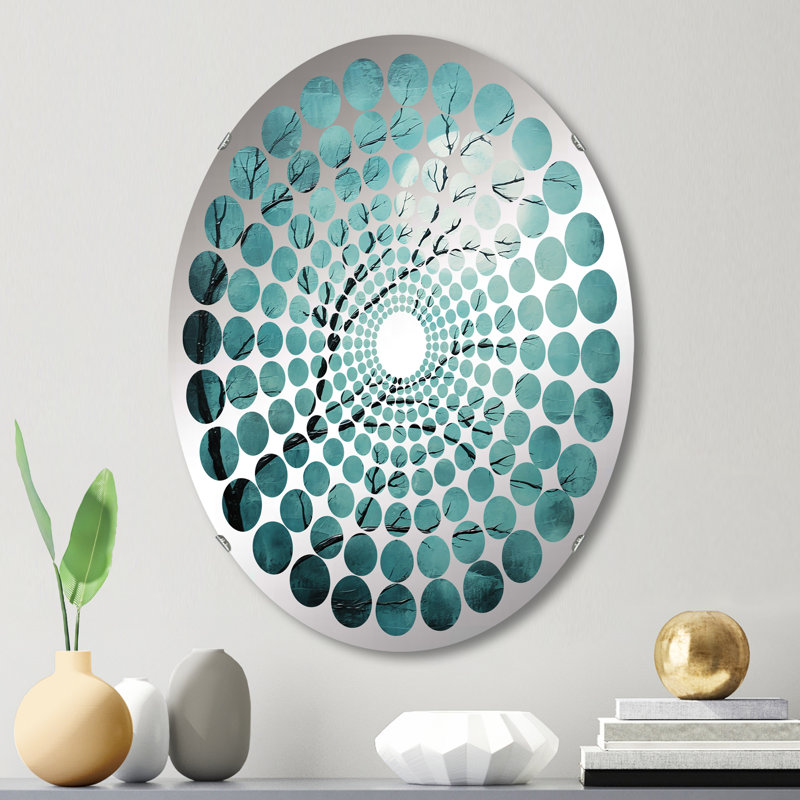 Miroir décoratif Blue Moon Tranquility II - Radial Dot-MIR116273-Ovale, L 20 po x H 30 po