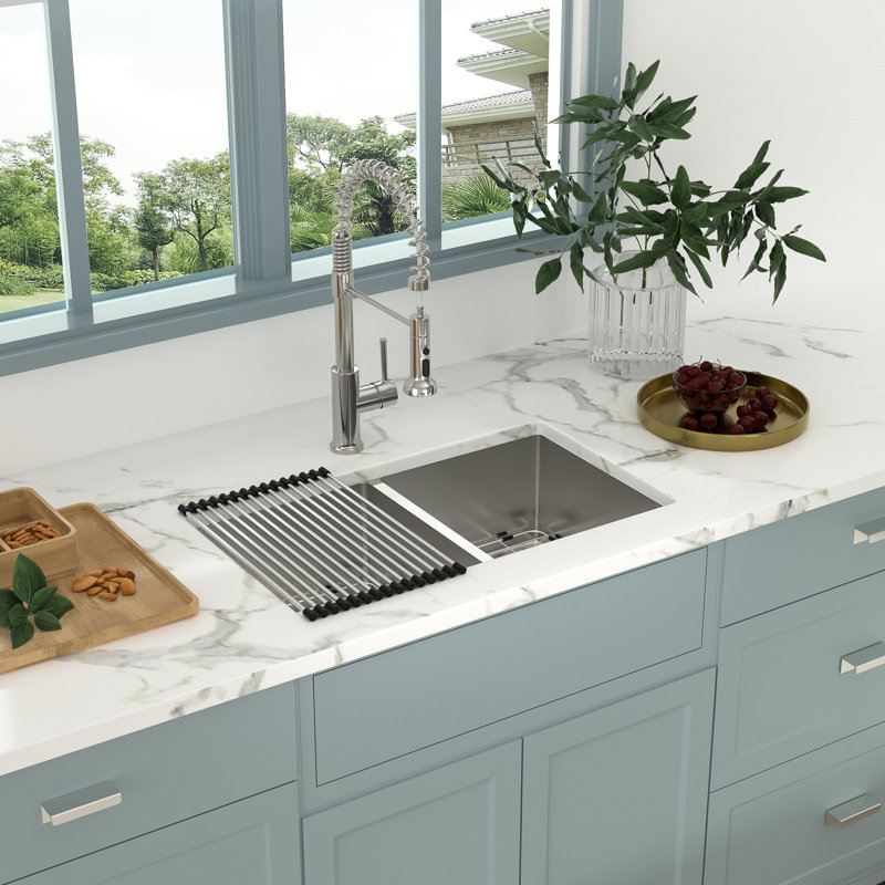 Évier de cuisine 28 po x l 19 po x 304 po en acier inoxydable 304, 28"