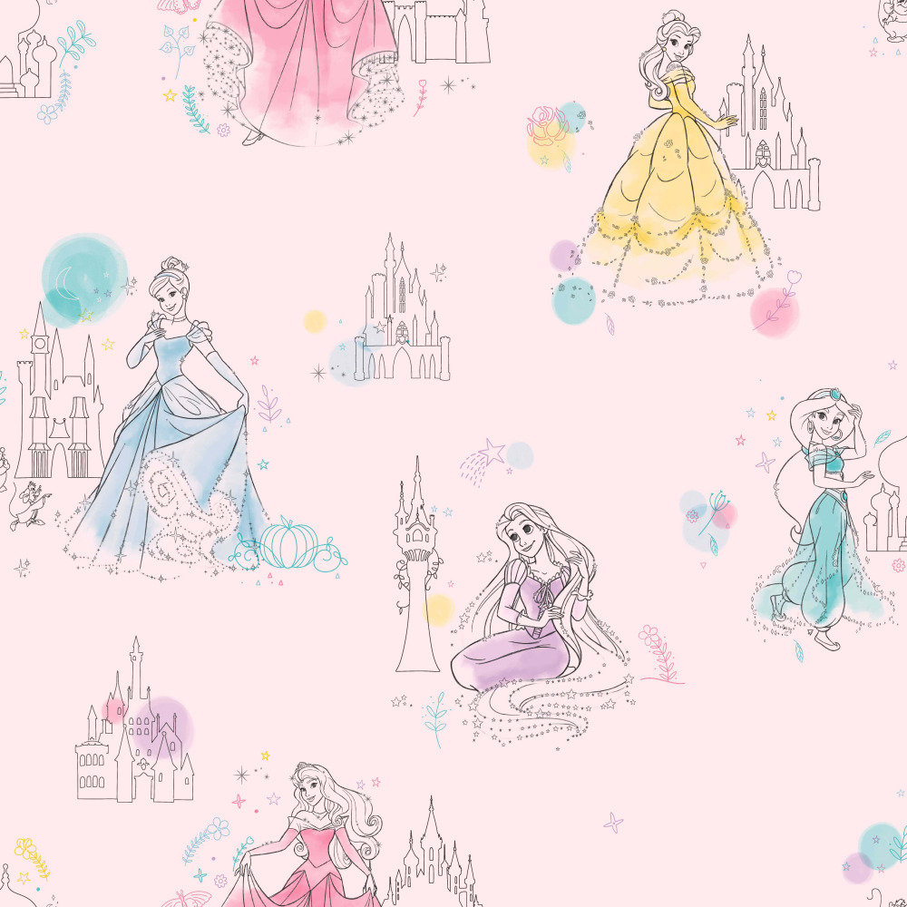 Disney Princess Pretty Elegant 33' L x 20.5" W Wallpaper Roll York Wallcoverings 