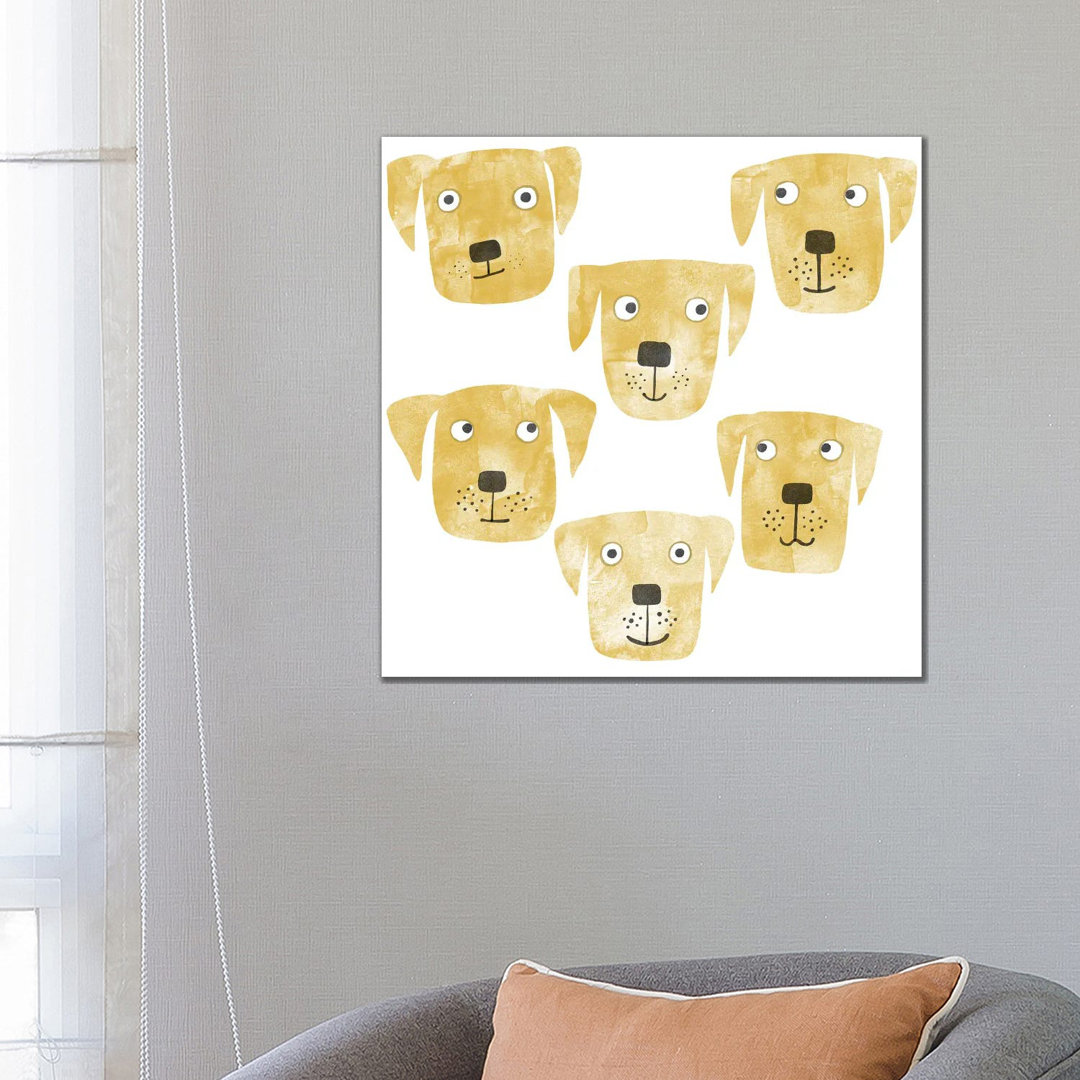 Golden Labrador Retriever Dog By Nic Squirrell - Wrapped Canvas Painting by Nic Squirrell - Wrapped Canvas Painting