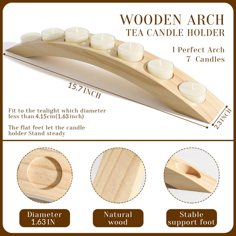 Long bougeoir en bois