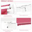 Auvent de terrasse de 10 pi x 8 pi avec résistance à l'eau, cadre en aluminium et fonctionnement manuel, parasol de patio rouge pour balcon, protection de cour, manivelle, terrasse, balcon