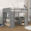 Lit mezzanine double pour enfants Rondae-1663489000