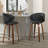 26" Upholstered Swivel Bar and Counter Stool with Wood Frame-325913604