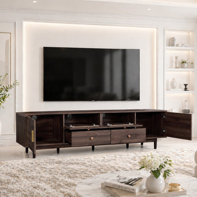 Modern Large TV Stand with Drawers and Cabinets for Living Room Entertainment Center