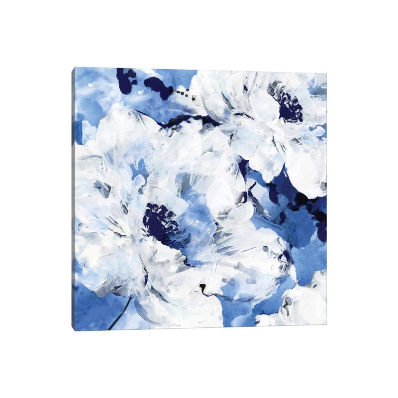 Little Blue I by Eva Watts - Wrapped Canvas Painting, 45.72 cm H x 45.72 cm W x 3.175 cm D