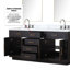Ensemble de meuble-lavabo double avec robinet et miroirs