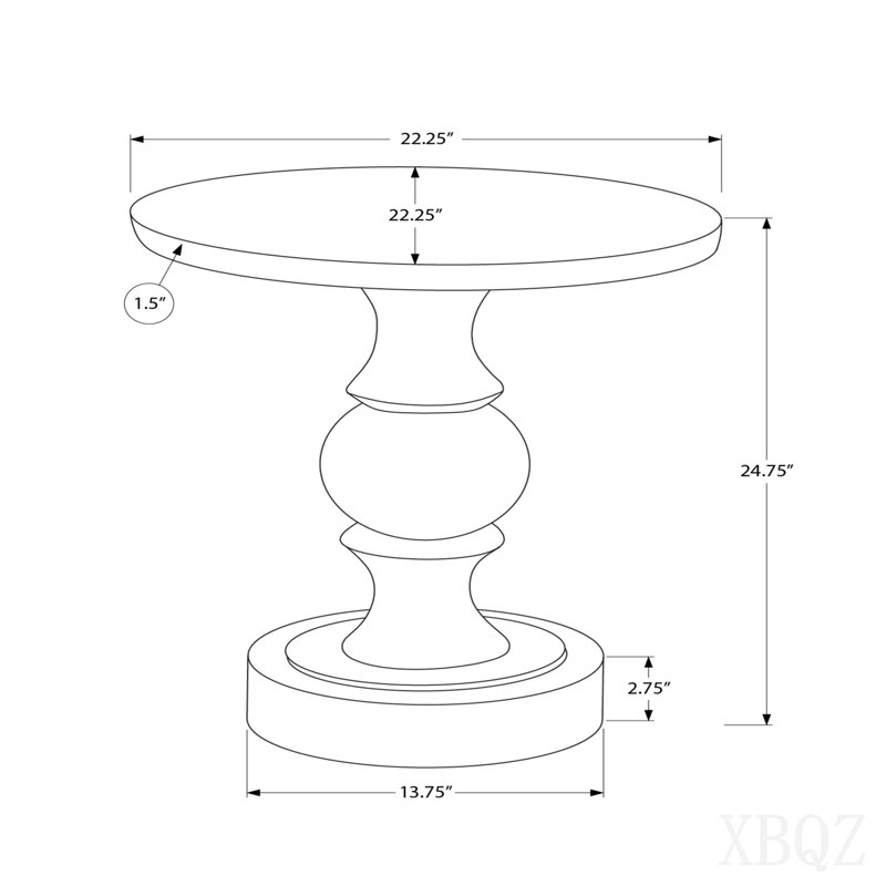 Table d'appoint, H 25 po, intérieur ou extérieur, chambre à coucher, bout, salon, table de chevet, ronde, table d'appoint, gris, transitionnel