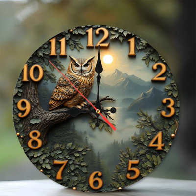 Owl Home Wall Clock