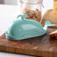 Beurrier en céramique, avec couvercle et guide de mesure, sarcelle, rangement sur le comptoir-1041067320-1041067323