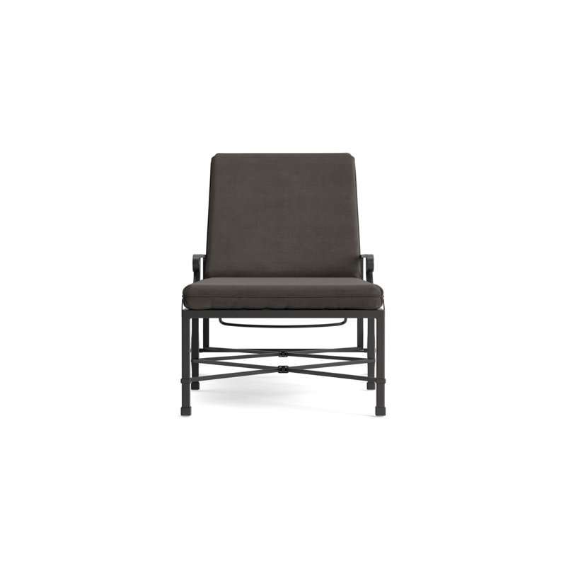 Venetian Outdoor Chaise Lounge, Fusion Charcoal, Textured Pewter