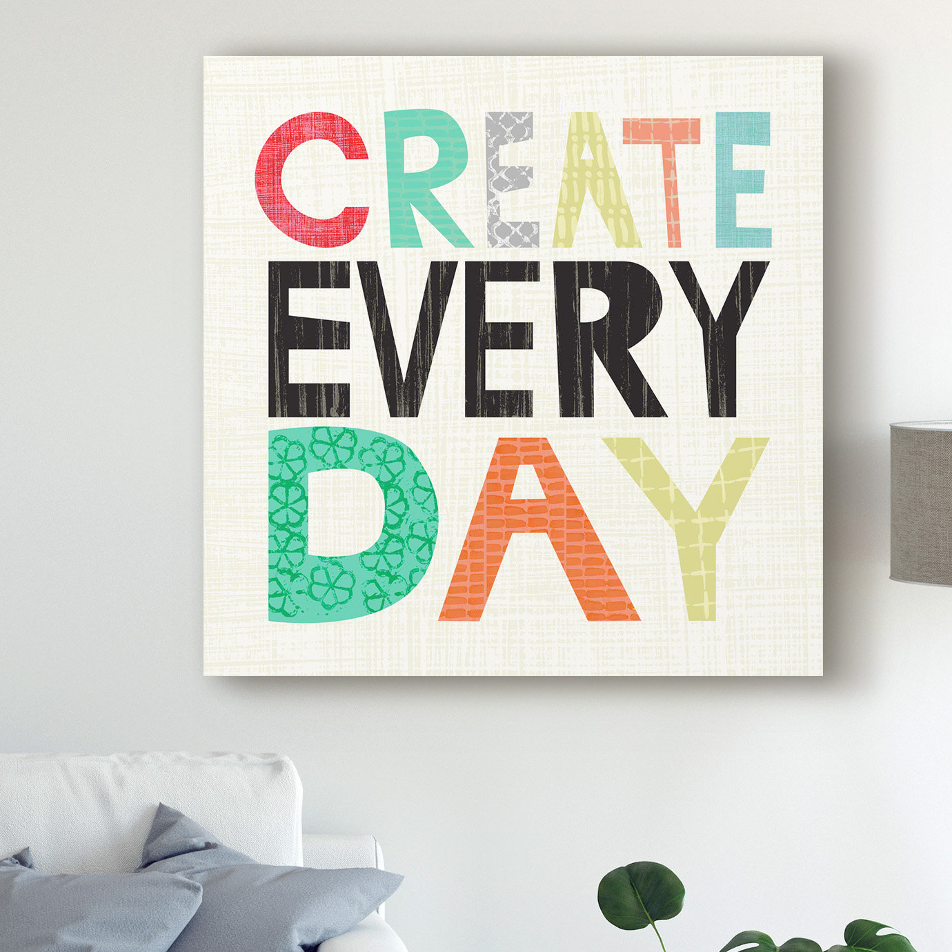 East Urban Home 'Kid Play II' Textual Art on Wrapped Canvas | Wayfair