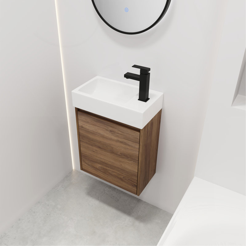Meuble-lavabo élégant et élégant avec porte à fermeture en douceur et beaucoup de rangement