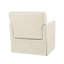 Fauteuil d'appoint à housse crème - Support à ressorts à arc 30 po Largeur de la base à jupe intemporelle 31 Profondeur