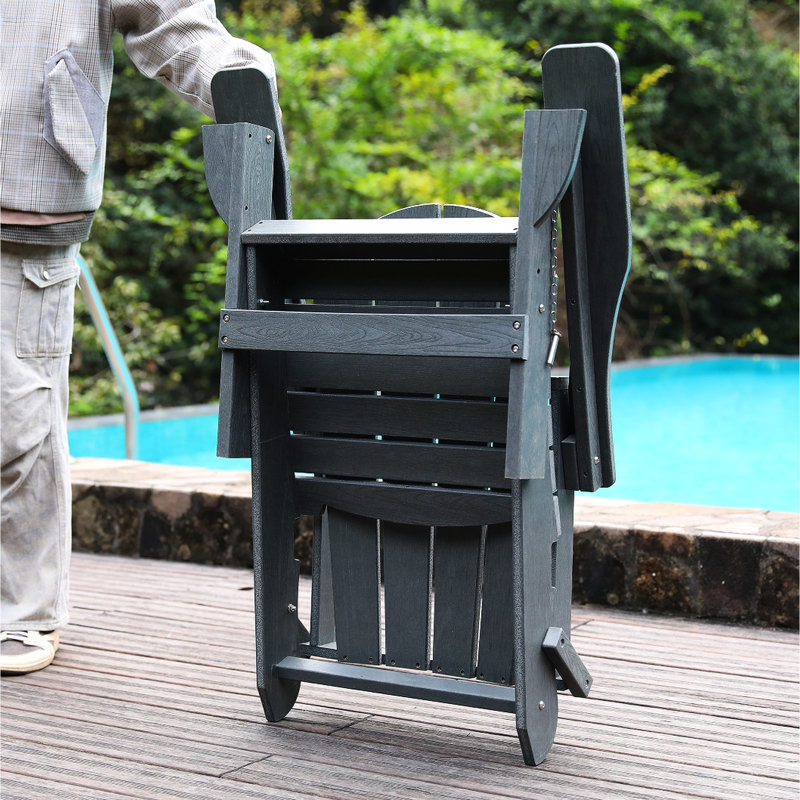Chaise pliante toutes saisons avec double porte-gobelet et support pour téléphone, matériau gris, convient au jardin, à la piscine, au foyer. Espace facile à installer, supportant le jardin, 380 lb