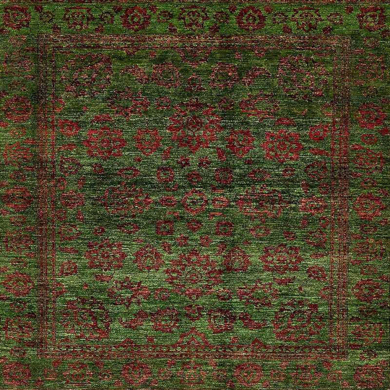 Tapis abstrait moderne 447, Carré 6 pi