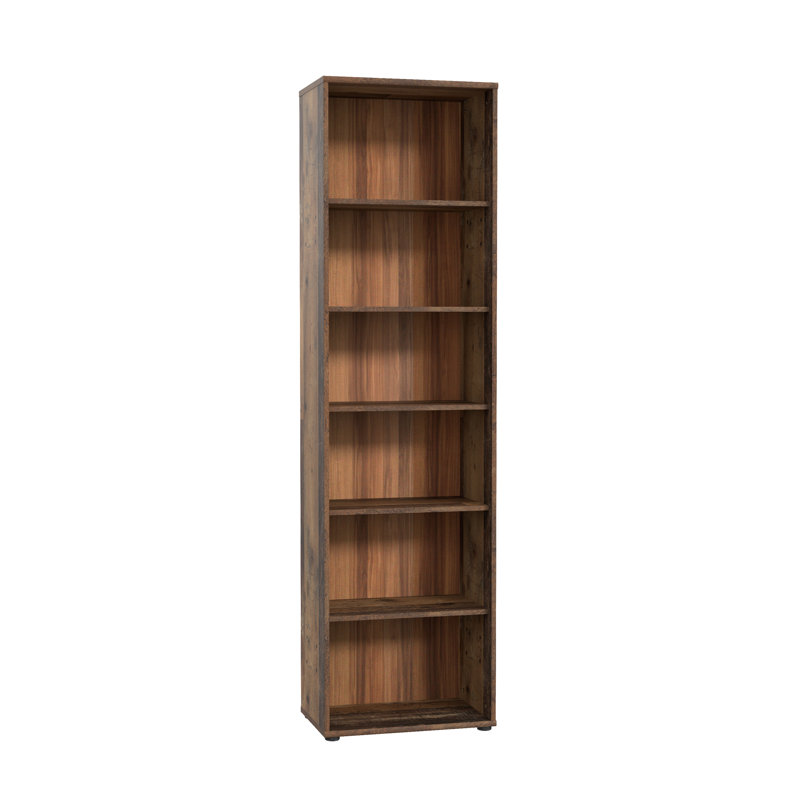 Frogerth 197.5cm H Standard Bookcase, 197.5cm H x 54cm W x 34.8cm D, Old Wood