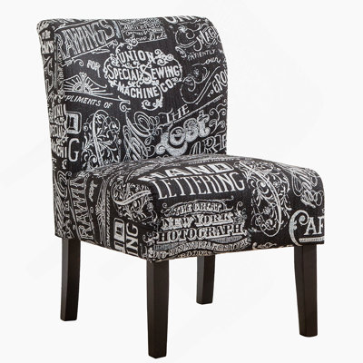 Indoor Modern Chair, Armless Contemporary Accent Chair