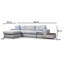Canapé d'angle moderne avec structure en bois de hêtre, tissu gris clair, 130,3 po x 76,4 po x 33,5 po | Revêtement 100% polyester, comprend 2 coussins portables (17,7 po x 17,7 po) | Design scandinave élégant, pieds en noyer, durable et confortable-1017776820-1017776821