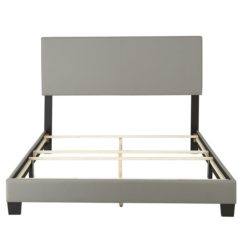 Boyd Sleep Florence Faux Leather Fabric Upholstered Platform Bed Frame w/Adjustable Headboard, no Noise Strong Wood Slat Support, Box Spring/Foundation Required, Easy Effortless Assembly, Venice