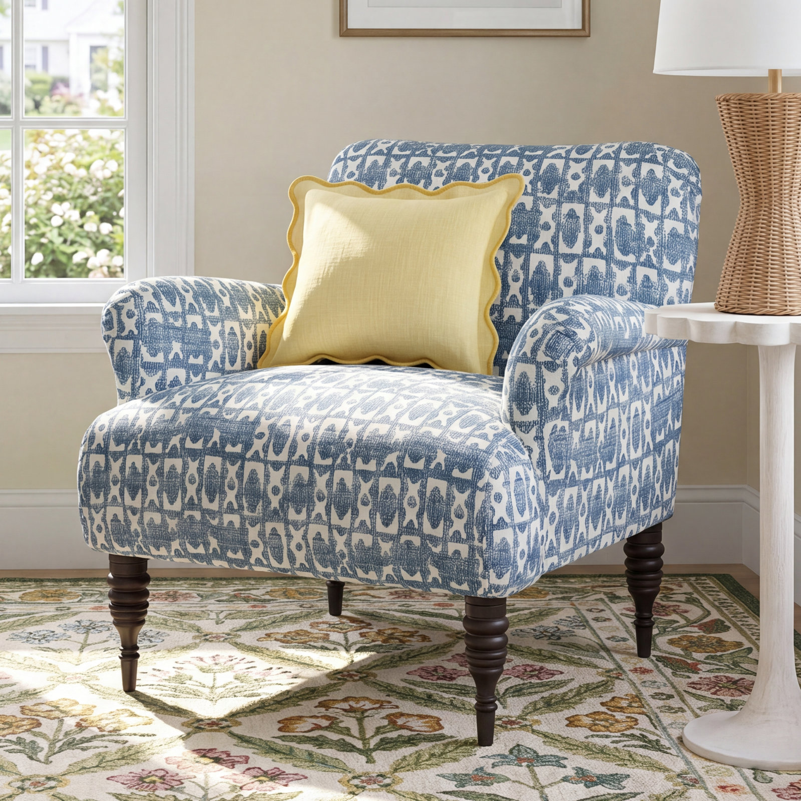 Allura Armchair, Providence Dusty Blue