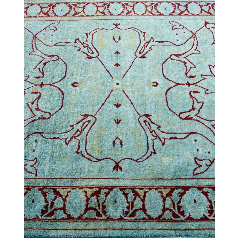 Holsworth One-of-a-Kind 3' 2" X 5' 4" New Age Wool Area Rug Blue