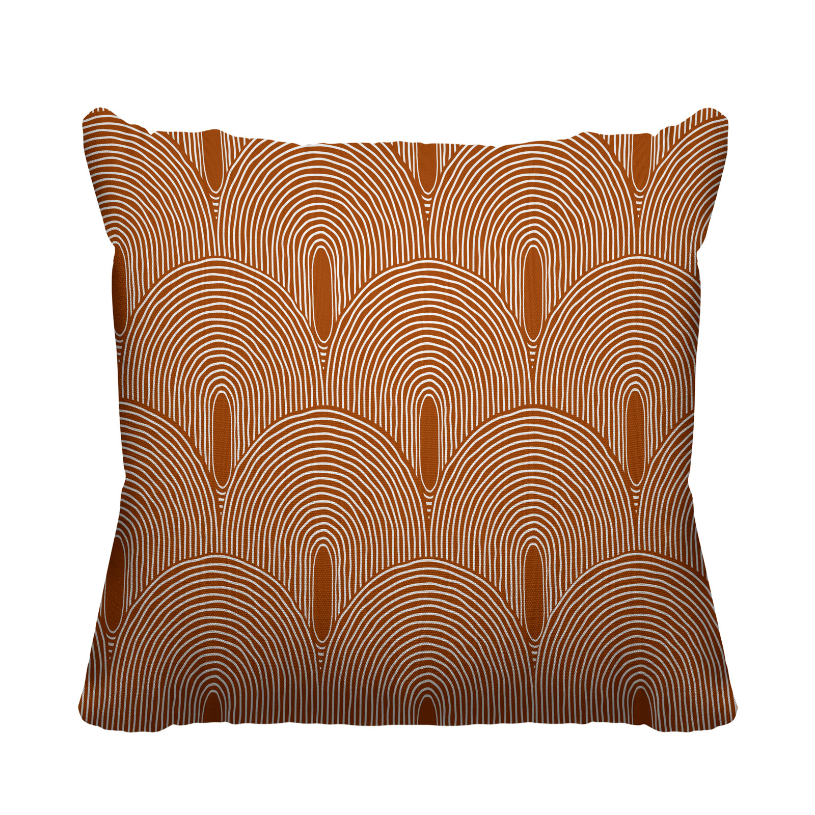 Limpo Indoor/Outdoor Throw Pillow, 18" x 18", Burnt Orange