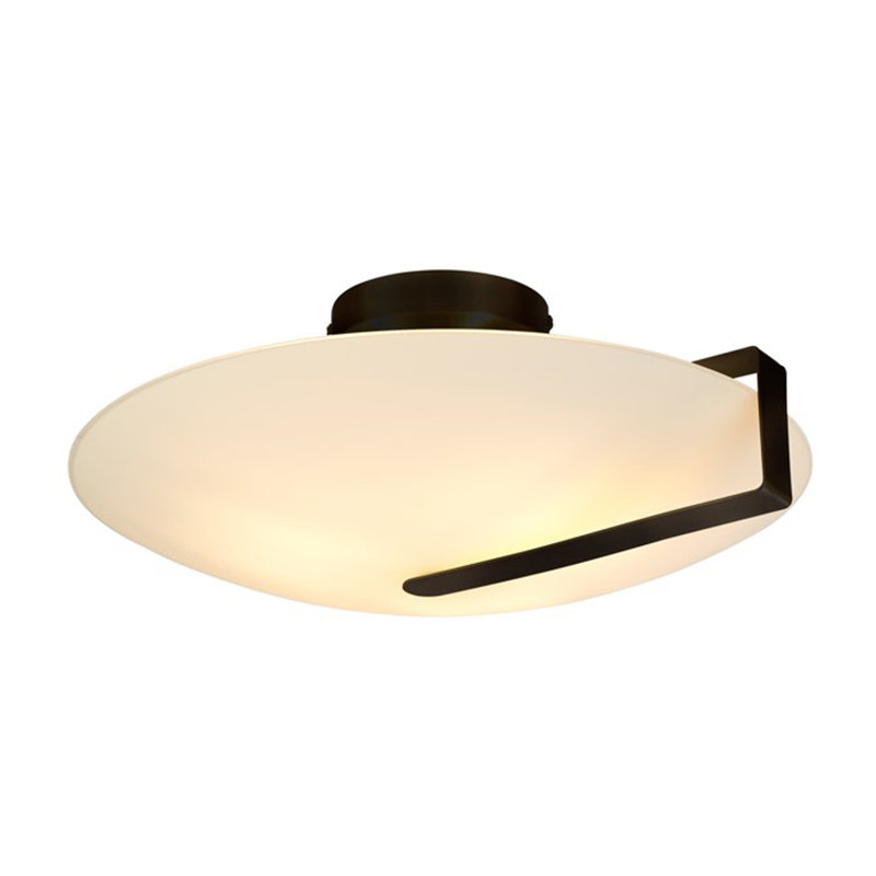 Aijah Glass Flush Mount, Black