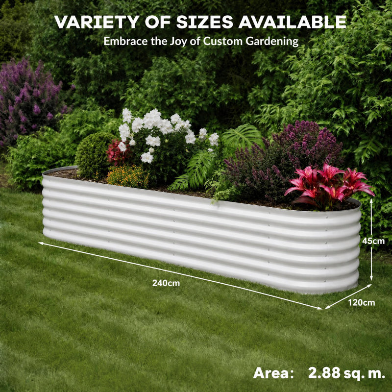 Metal Planter Box, 240*120*45cm, Beige