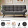 71" Convertible Futon Sofa,Memory Foam Futon Couch Bed,Linen Sleeper Sofa Bed,Small Splitback Modern Loveseat For Living Room,Office,Apartment
