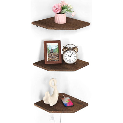 Hecket 3 Piece Corner Floating Shelf