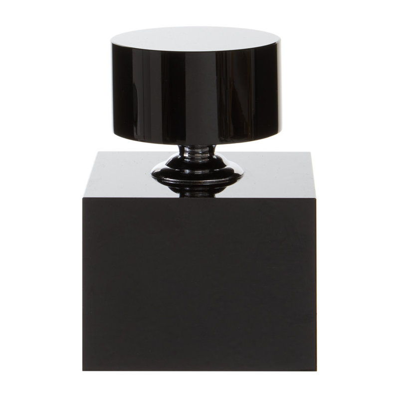 Hoyos Glass Decorative Bottle, 14cm H x 10cm W x 10cm D, Black