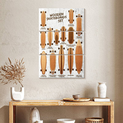 Charte de planche à roulettes en bois Senne