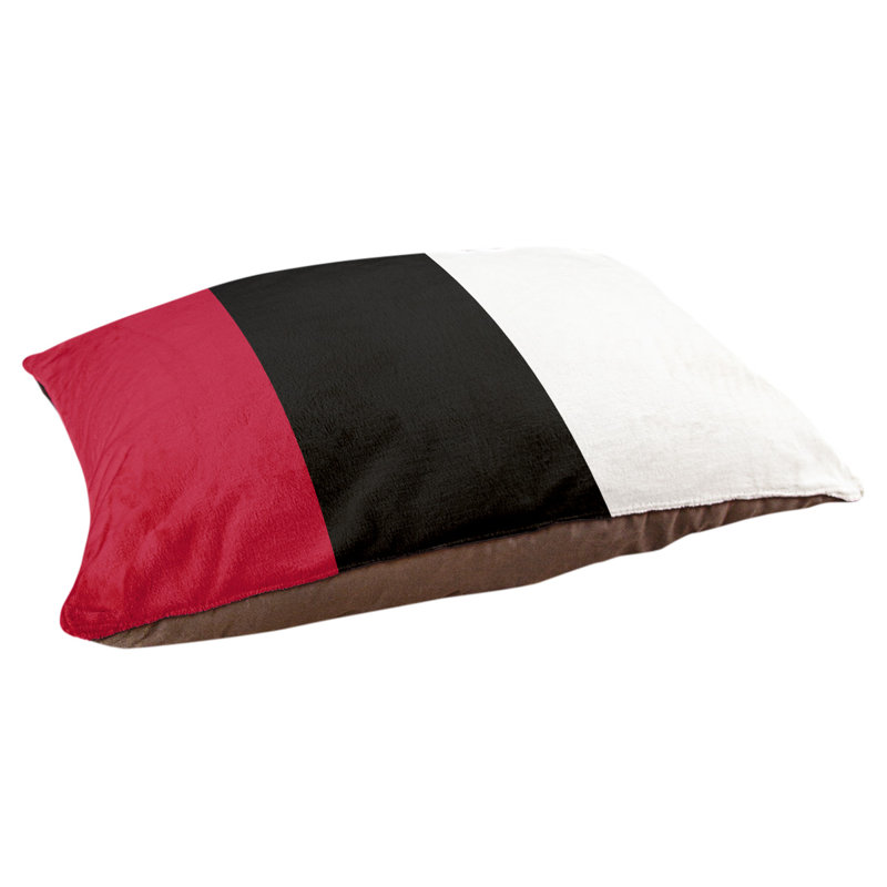 Coussin Ohio Football, Très grand (l 50 po x P 40 po x H 7 po), Rouge / milieu noir